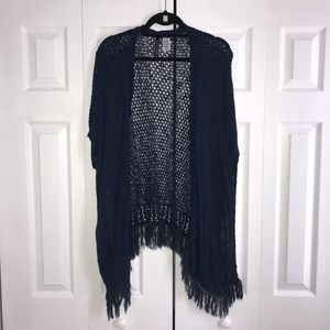 Blue short sleeve cardigan